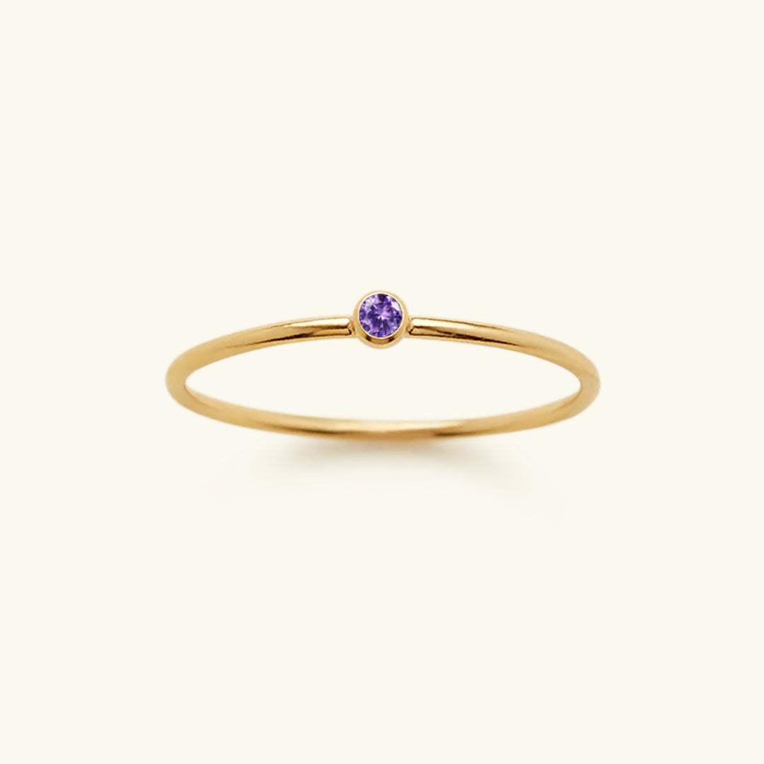 Amelia Birthstone Stacker Anillo