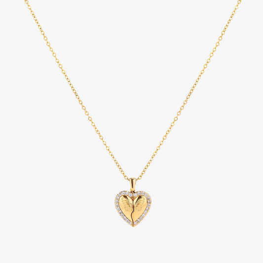 Butterfly Corazón Collar | Oro