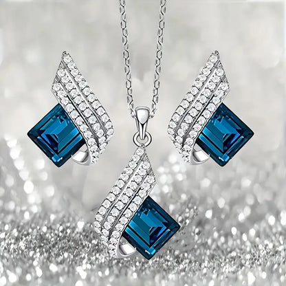 Brienne Solazure Set de Joyas | Blanco Oro