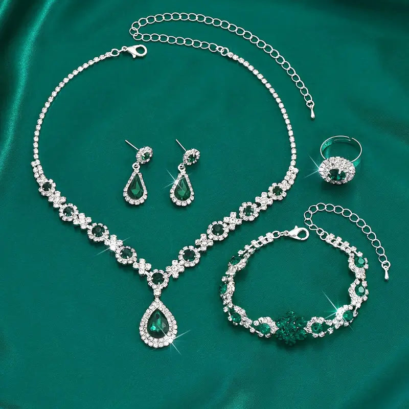 Adriana Lysandre Set de Joyas | Blanco Oro