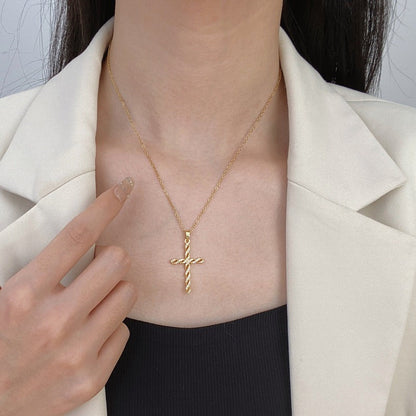 Cristal Twist Cross Collar | Oro