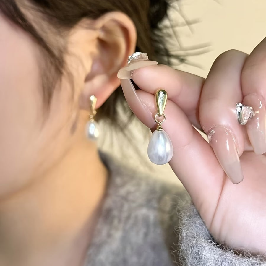 Floating Aretes de Perlas