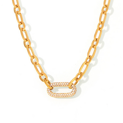 Paved Chunky Chain Link Set de Joyas | Oro