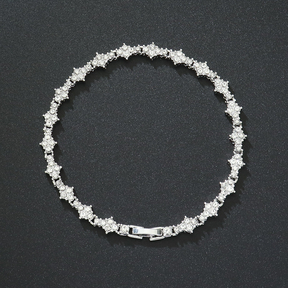Classic Cluster Pulsera Tenis | Oro