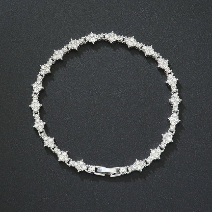Classic Cluster Pulsera Tenis | Oro