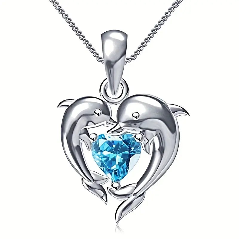 Oceanheart Twins Collar | Blanco Oro