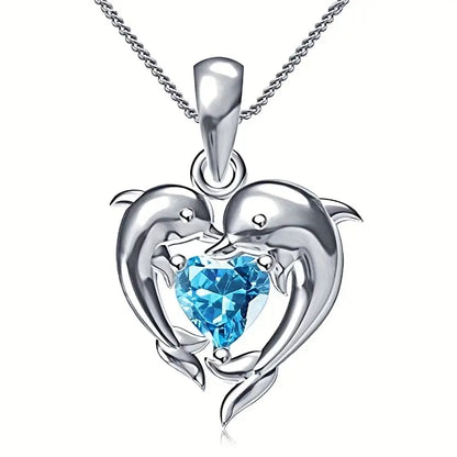 Oceanheart Twins Collar | Blanco Oro