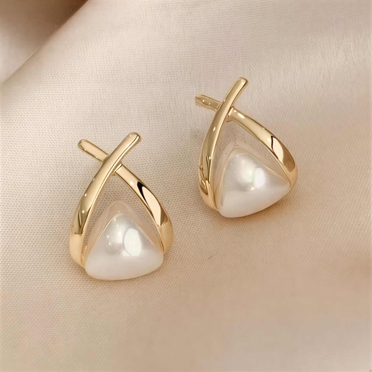 Elegant Vintage-Inspired Perla Aretes Colgantes
