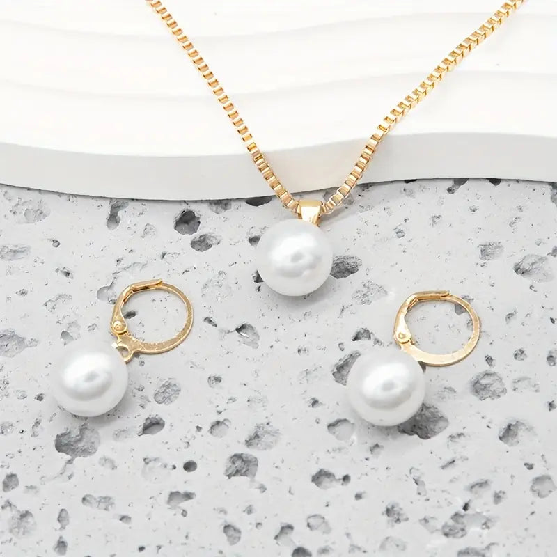 Elegant Graceful Collar de Perlas Set