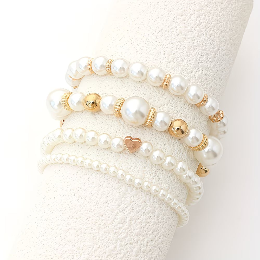 Perla Stacking Set de Pulseras of 4