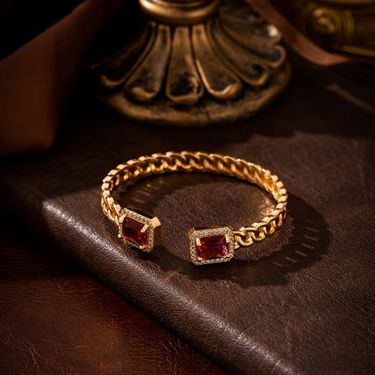 Veloria Rubí Open Pulsera | Oro