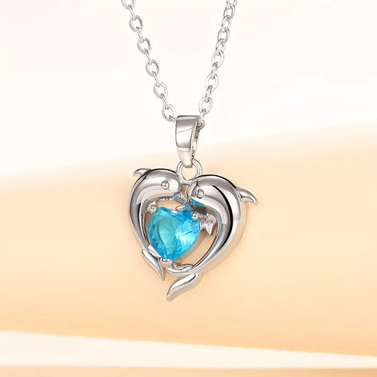 Oceanheart Twins Collar | Blanco Oro