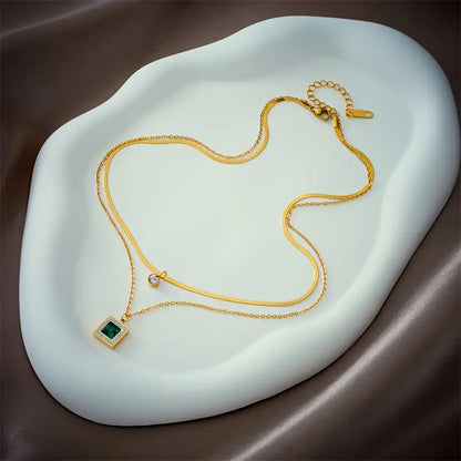Oro Esmeralda Layered Collar