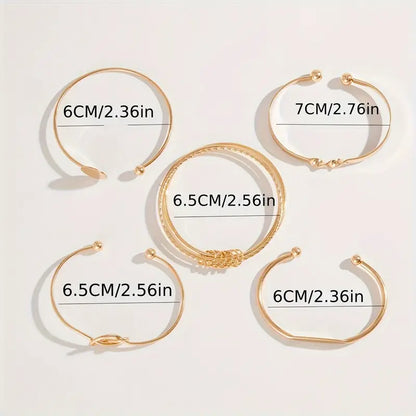 Knotted Elegance Set de Pulseras | Oro