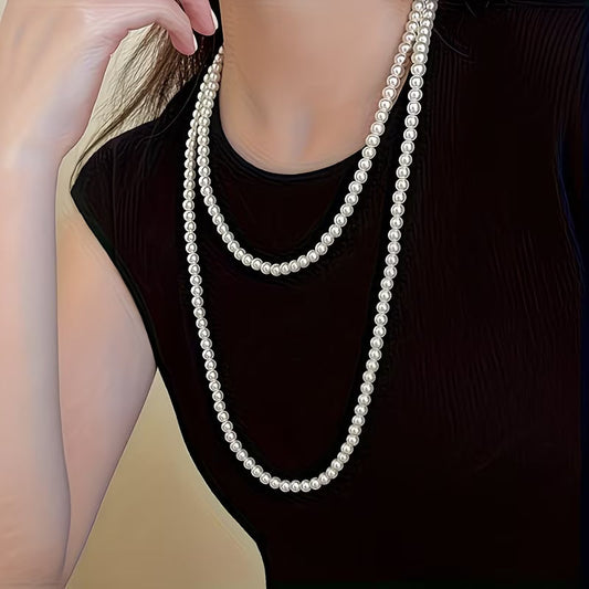 Timeless Double Collar de Perlas