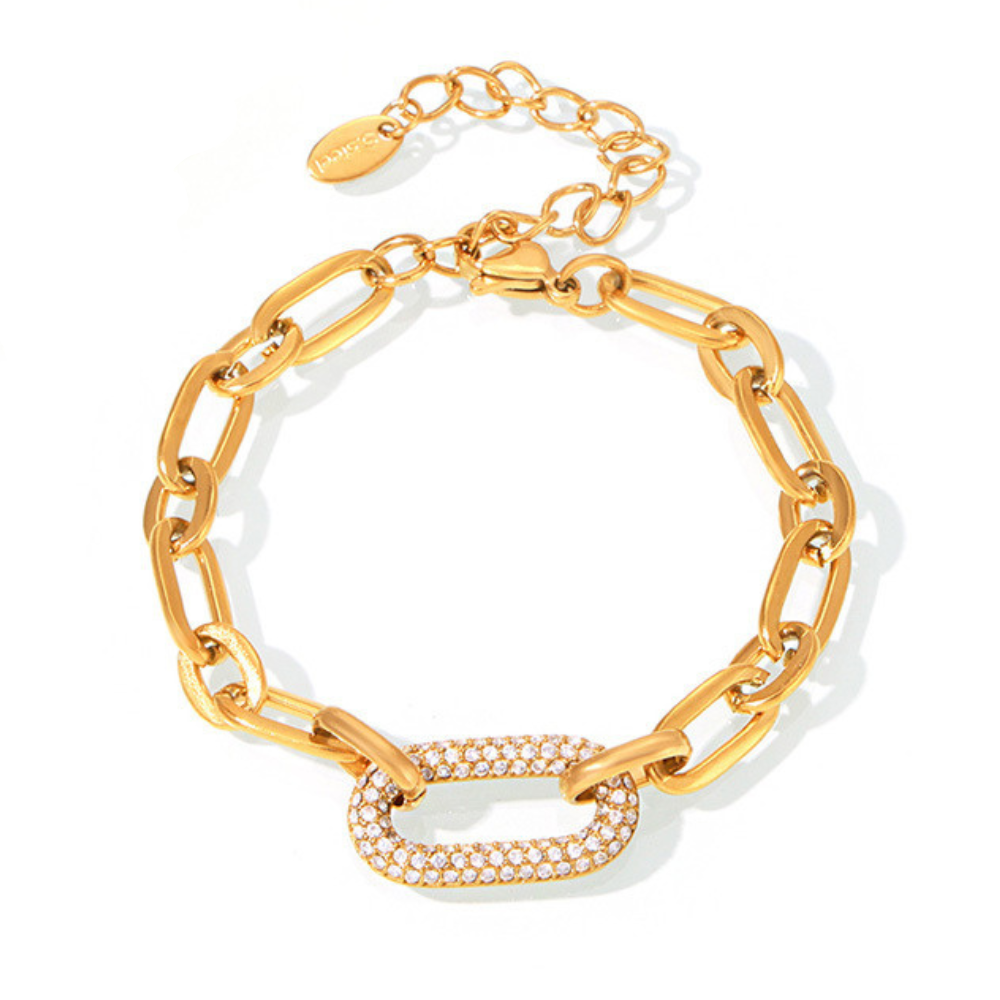 Paved Chunky Chain Link Set de Joyas | Oro