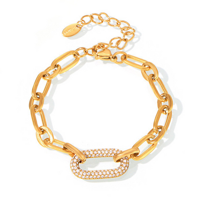 Paved Chunky Chain Link Set de Joyas | Oro