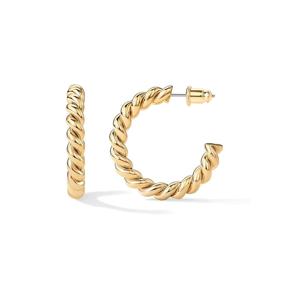Rope Twist Aros | Oro
