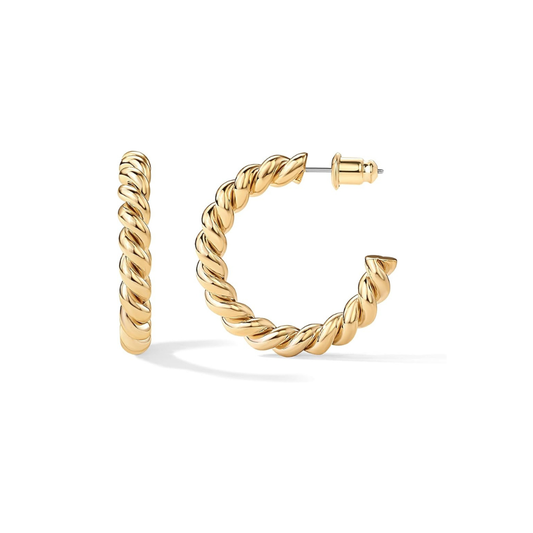 Rope Twist Aros | Oro