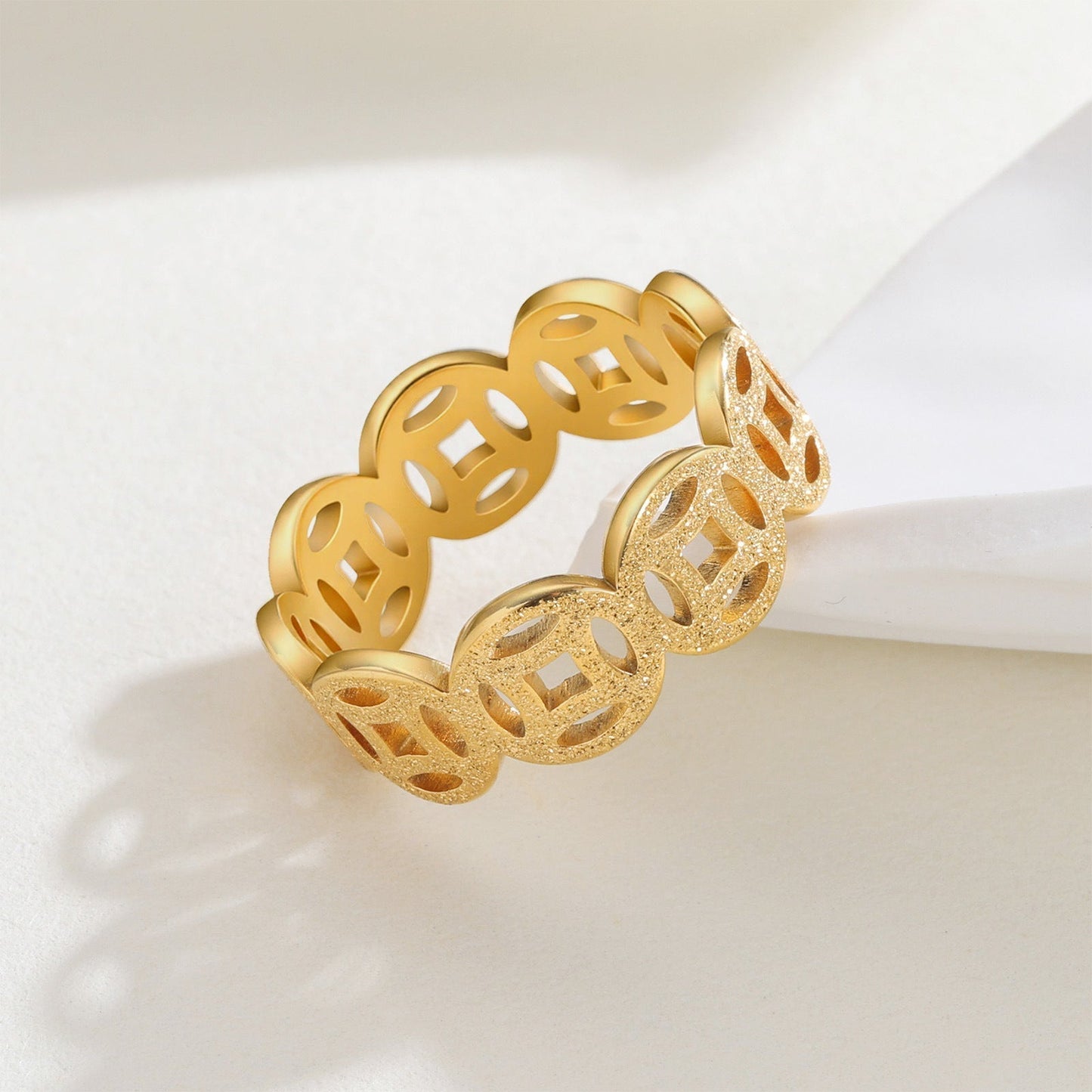 Ella Classic Pattern Anillo | Oro