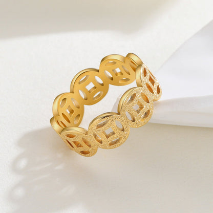 Ella Classic Pattern Anillo | Oro