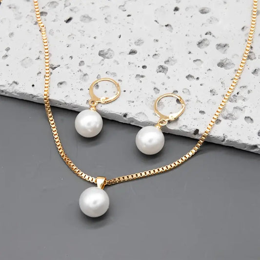 Elegant Graceful Collar de Perlas Set