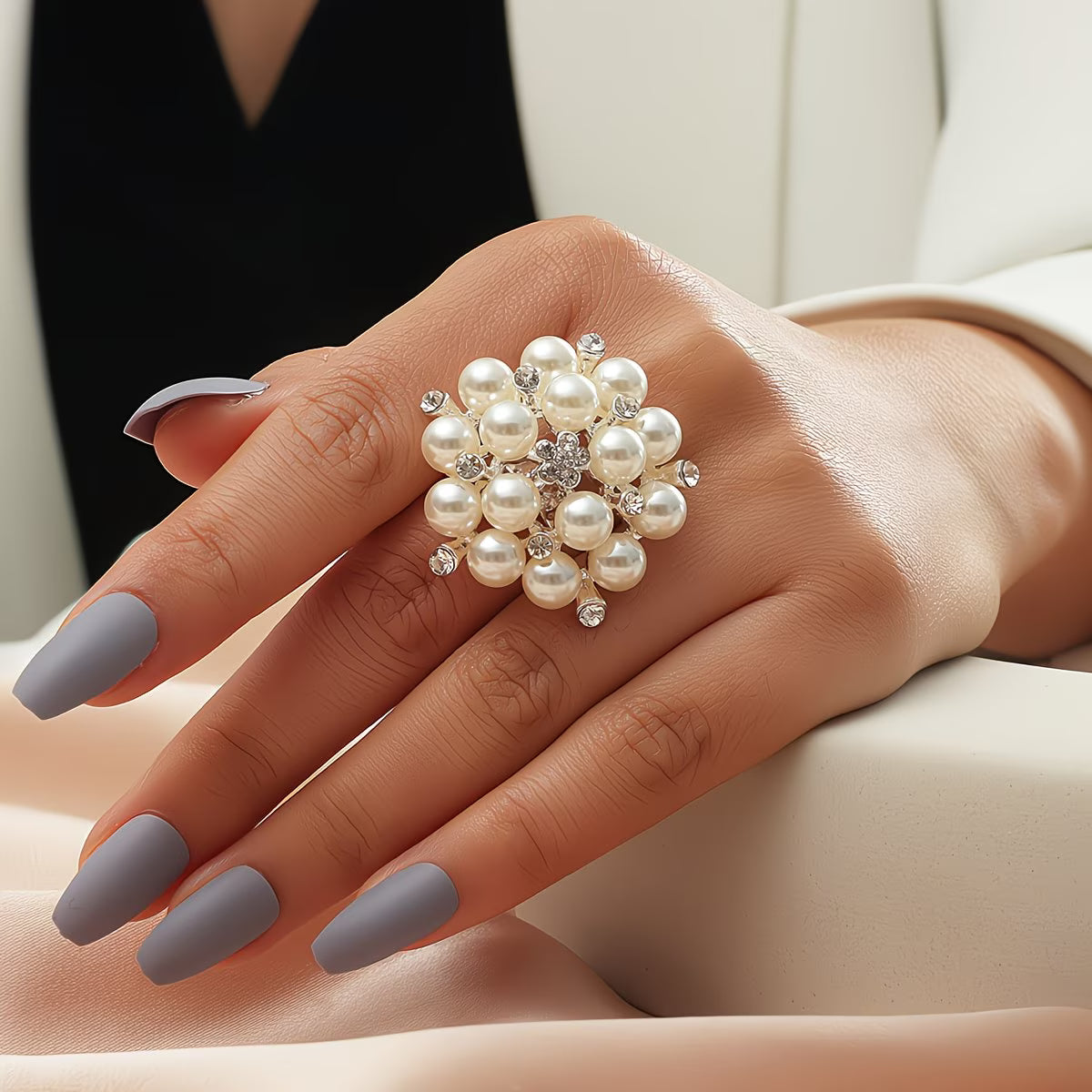 Perla Bloom Adjustable Anillo