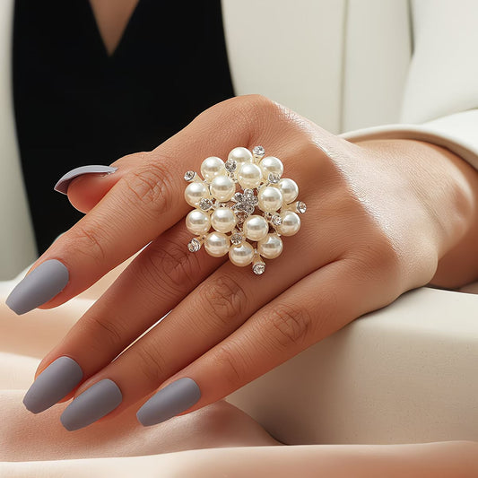 Perla Bloom Adjustable Anillo