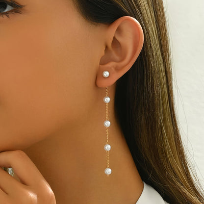 Moonlit Perla Dangle Aretes