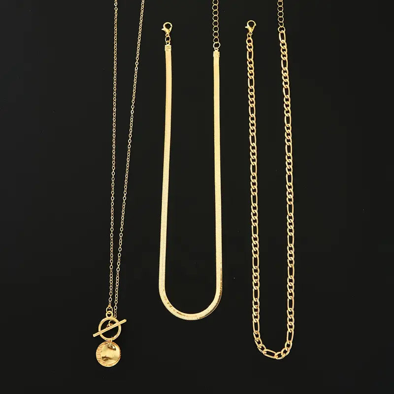 Savira Textured Coin Layered Collar | Oro