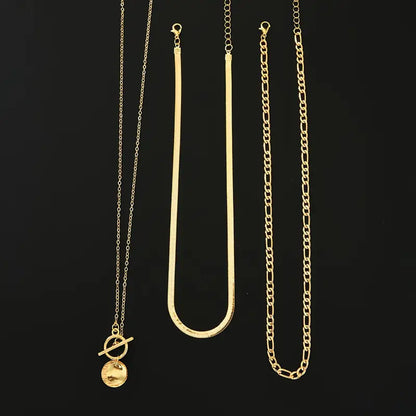 Savira Textured Coin Layered Collar | Oro