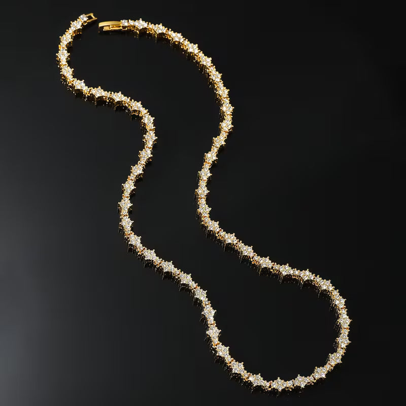 Classic Cluster Tennis Collar | Oro