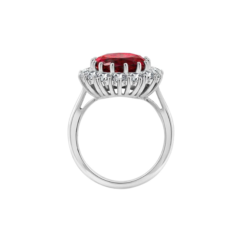 Scarlet Crown Rubí Anillo | Blanco Oro
