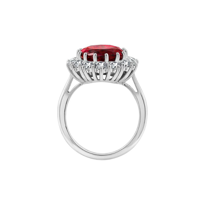 Scarlet Crown Rubí Anillo | Blanco Oro