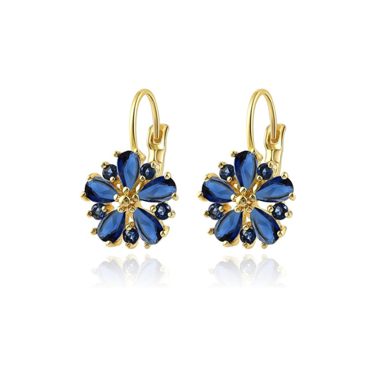 Calina Flower Aretes | Oro