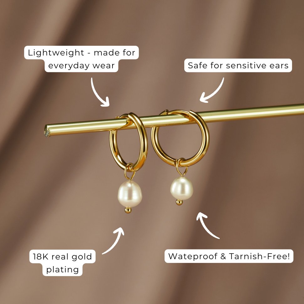 The Classic Perla Aretes de Aro