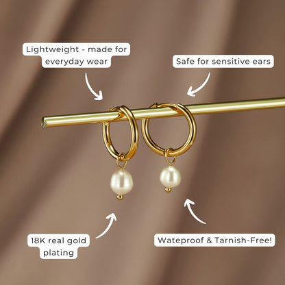 The Classic Perla Aretes de Aro