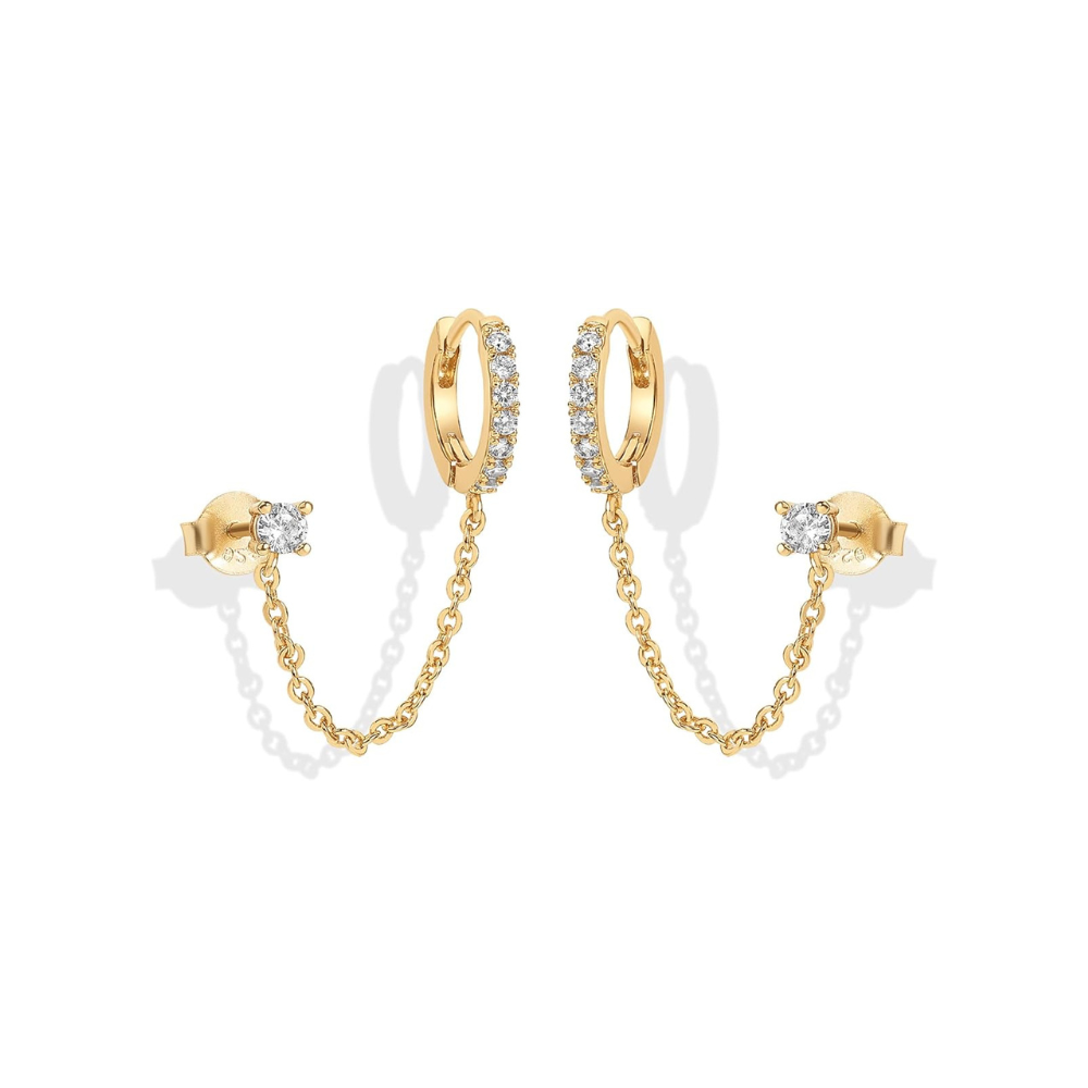 Adella Chain Aretes | Oro