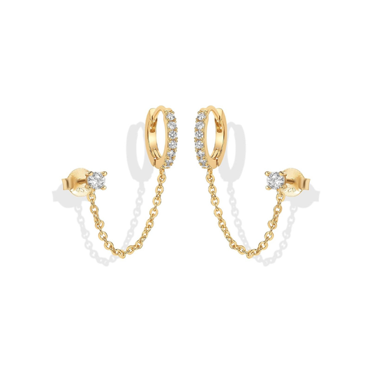 Adella Chain Aretes | Oro
