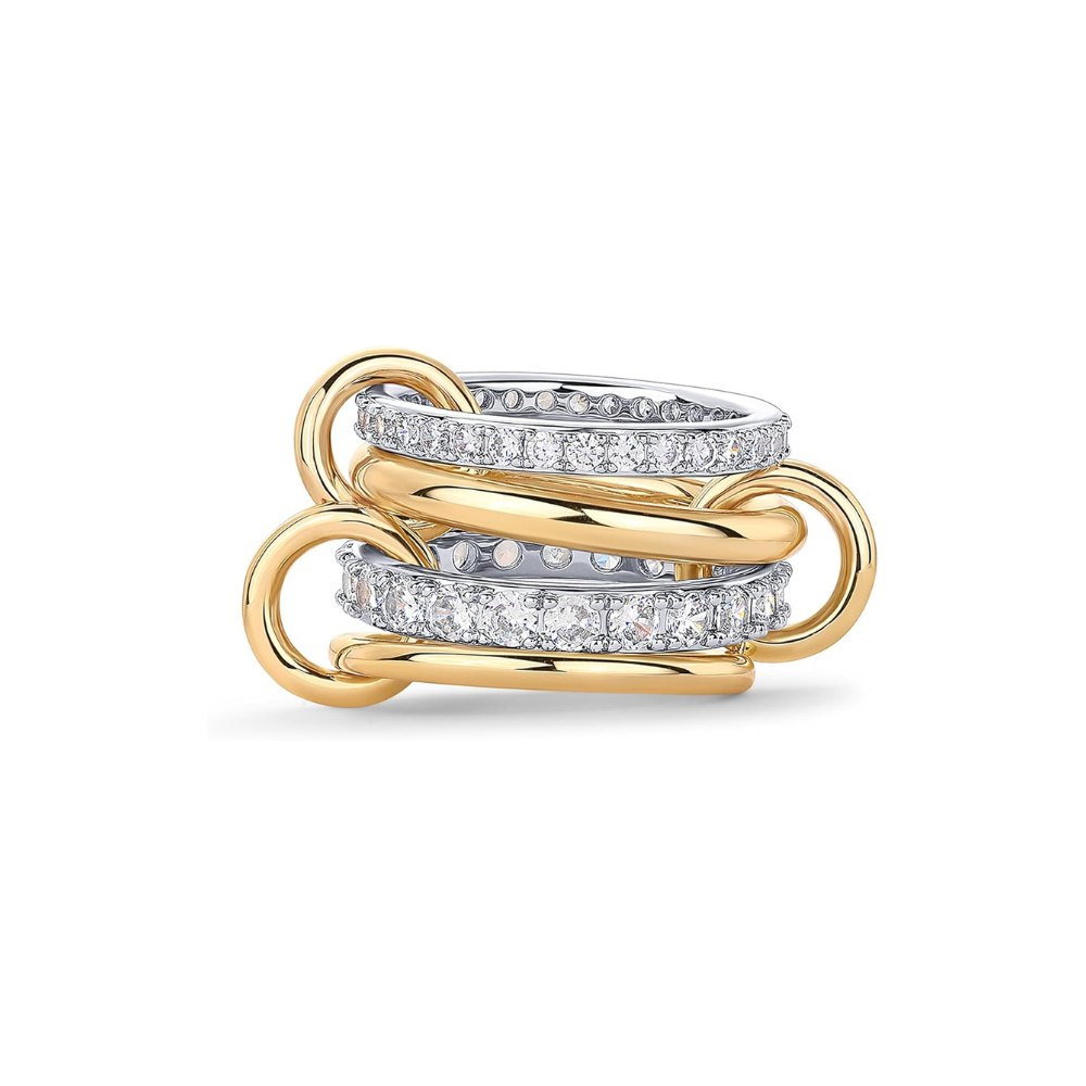 Interlock Stack Anillos | Oro