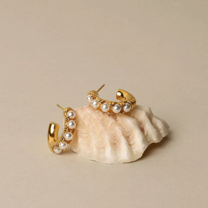 Mother-of-Perla Dije Aretes