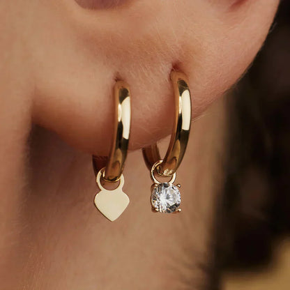 Larmes de Lune Piedra Aretes de Aro | Oro