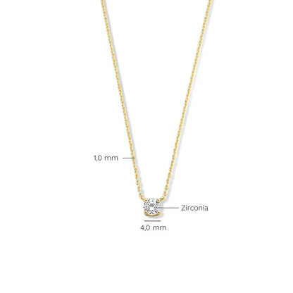 Cléa Moissanite Piedra Collar | Oro