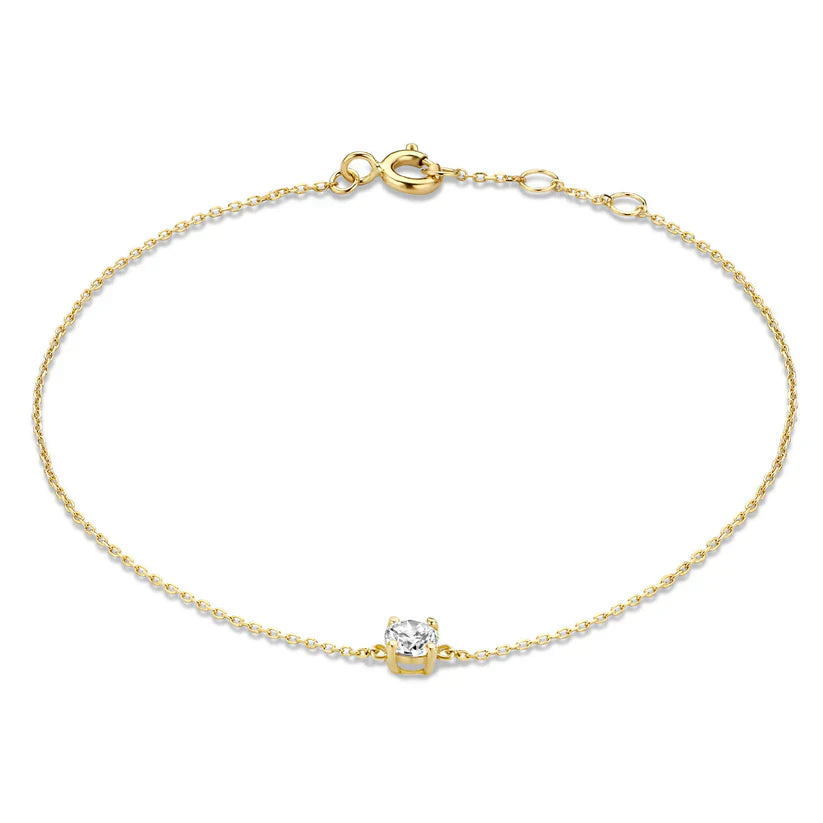 Cléa Moissanite Piedra Pulsera | Oro