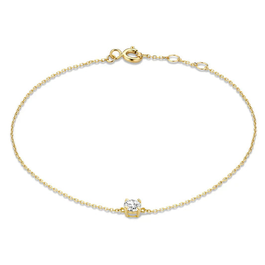 Cléa Moissanite Piedra Pulsera | Oro