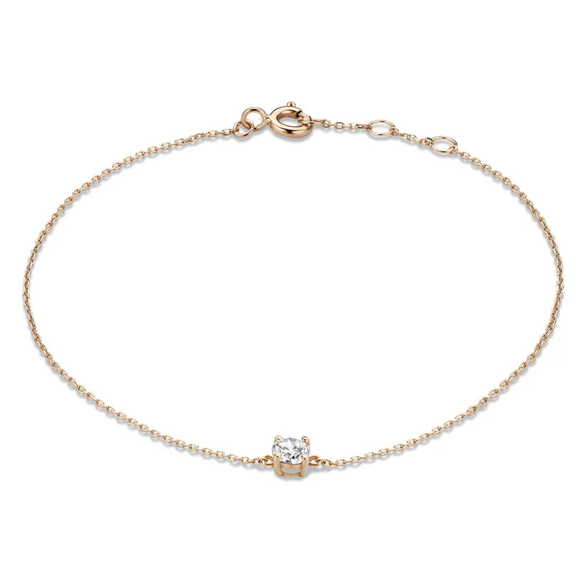 Cléa Moissanite Piedra Pulsera | Oro