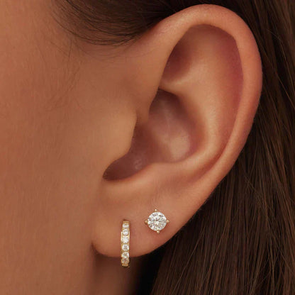 Dara Brillane Piedra Aretes Set | Oro