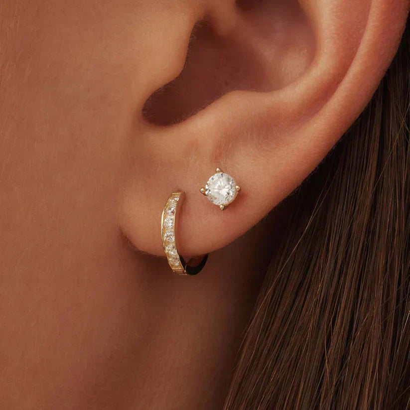 Dara Brillane Piedra Aretes Set | Oro