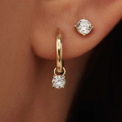 Larmes de Lune Piedra Aretes Set | Oro