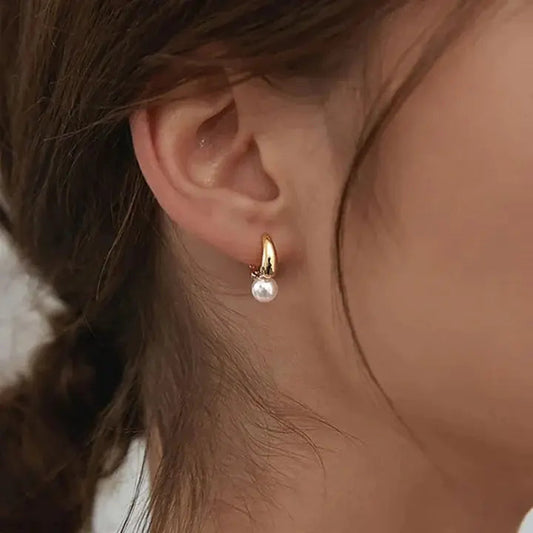 Oro Perla Aretes de Aro